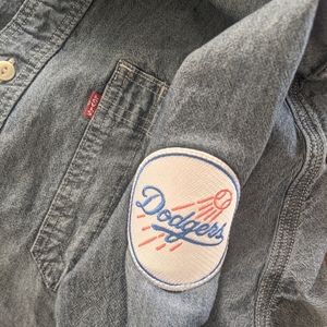 Mens Dodgers Denim Shirt